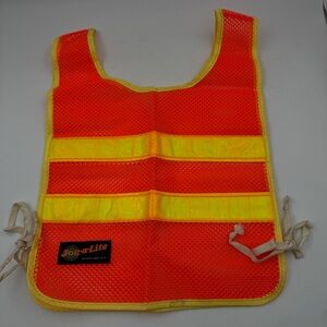 Jog-a-Lite Jogalite Orange Mesh Reflective Running Vest High Visibility Sz XS S